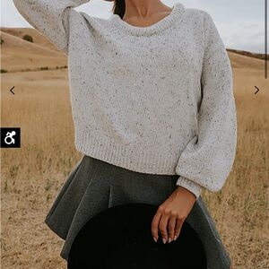 Bohme Fern Relaxed Sweater in Ivory size xsmall